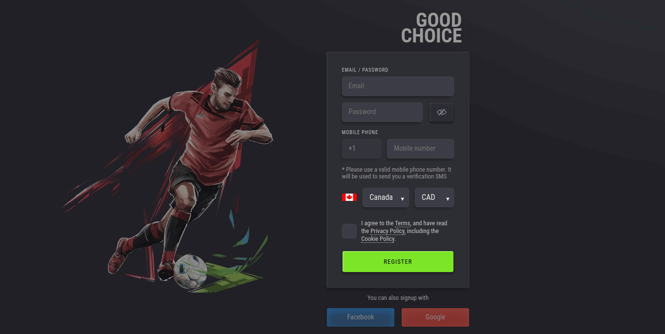 Registration at CoolBet Online Casino