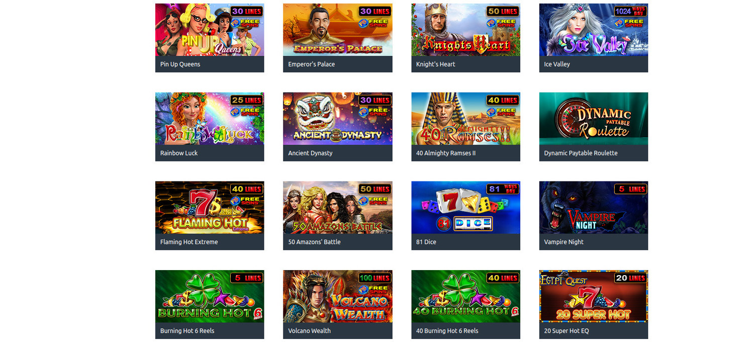 Slot machines by EGT