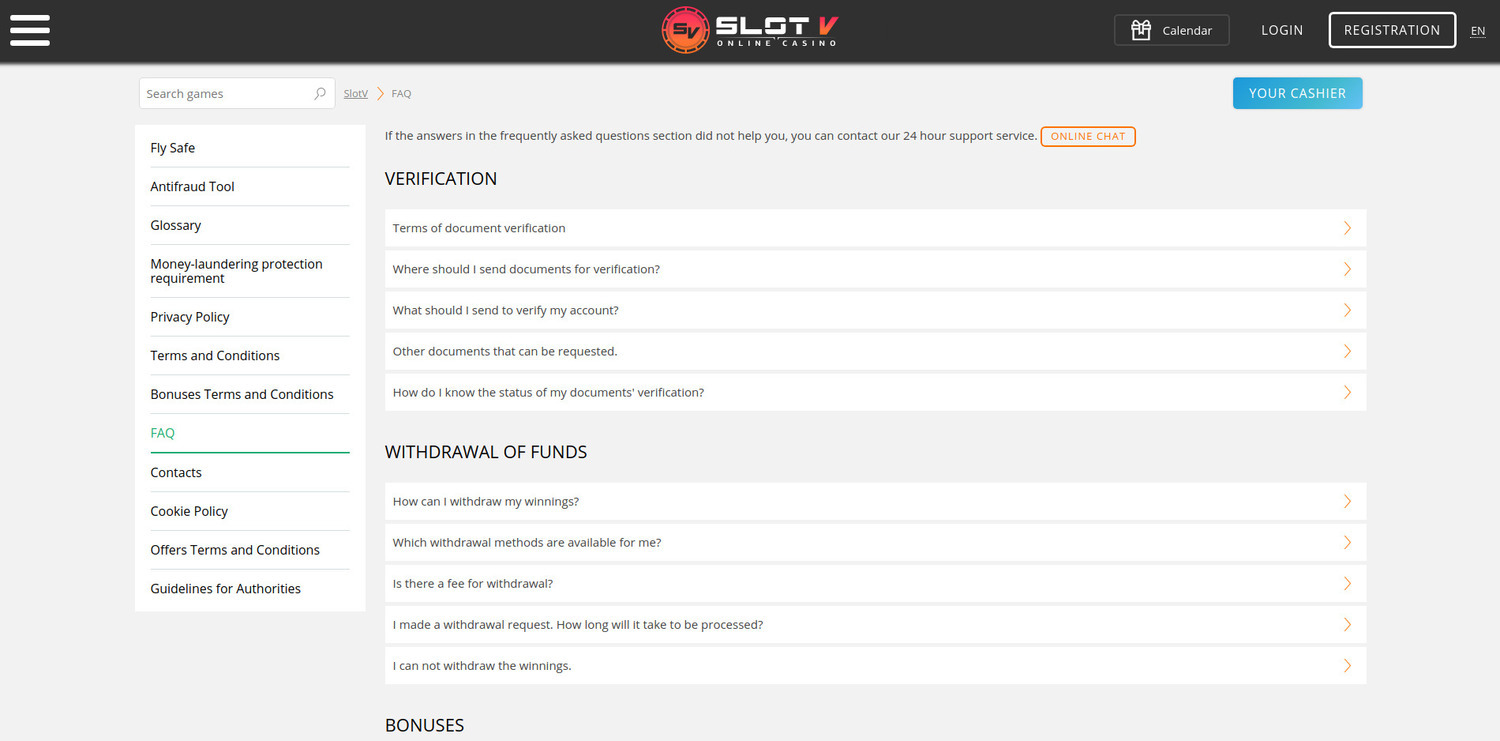 SlotV FAQ