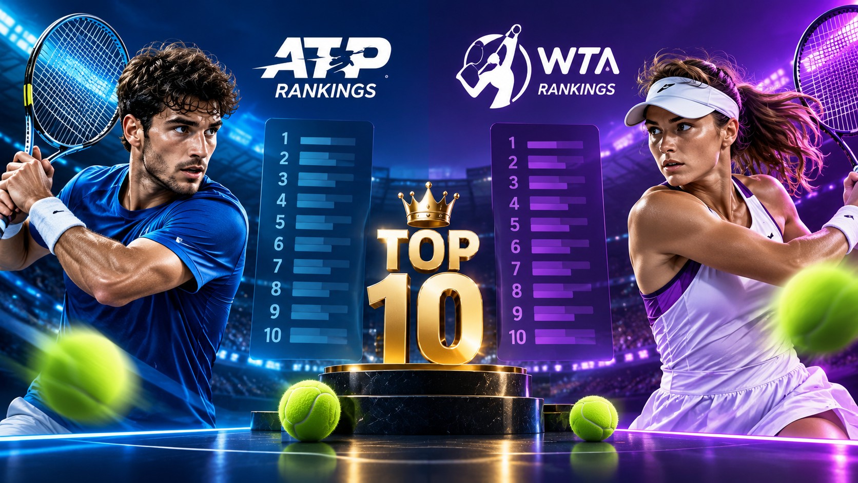 ATP & WTA Rankings 2026: Top 10 Men And Women